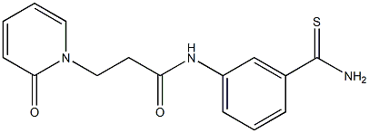 N-(3-carbamothioylphenyl)-3-(2-oxo-1,2-dihydropyridin-1-yl)propanamide 구조식 이미지