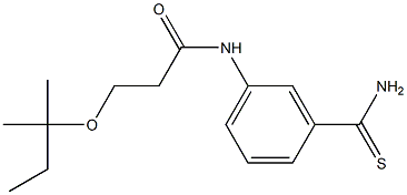 N-(3-carbamothioylphenyl)-3-[(2-methylbutan-2-yl)oxy]propanamide Structure