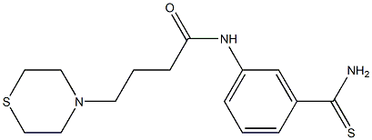 N-(3-carbamothioylphenyl)-4-(thiomorpholin-4-yl)butanamide Structure