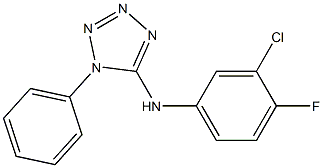 N-(3-chloro-4-fluorophenyl)-1-phenyl-1H-1,2,3,4-tetrazol-5-amine Structure