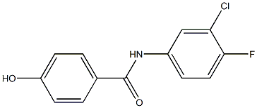 N-(3-chloro-4-fluorophenyl)-4-hydroxybenzamide 구조식 이미지