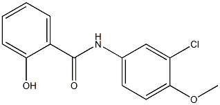 N-(3-chloro-4-methoxyphenyl)-2-hydroxybenzamide 구조식 이미지