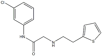 N-(3-chlorophenyl)-2-{[2-(thiophen-2-yl)ethyl]amino}acetamide Structure