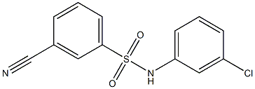 N-(3-chlorophenyl)-3-cyanobenzenesulfonamide 구조식 이미지