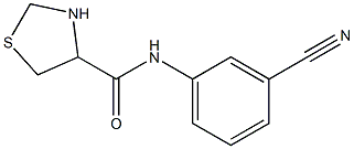 N-(3-cyanophenyl)-1,3-thiazolidine-4-carboxamide 구조식 이미지