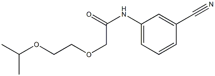 N-(3-cyanophenyl)-2-[2-(propan-2-yloxy)ethoxy]acetamide 구조식 이미지
