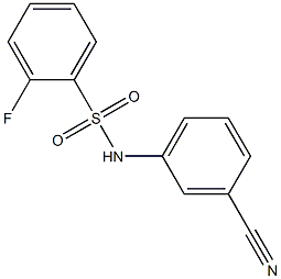 N-(3-cyanophenyl)-2-fluorobenzenesulfonamide 구조식 이미지