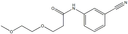 N-(3-cyanophenyl)-3-(2-methoxyethoxy)propanamide 구조식 이미지