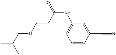 N-(3-cyanophenyl)-3-(2-methylpropoxy)propanamide Structure