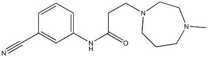 N-(3-cyanophenyl)-3-(4-methyl-1,4-diazepan-1-yl)propanamide 구조식 이미지