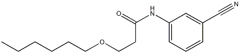 N-(3-cyanophenyl)-3-(hexyloxy)propanamide 구조식 이미지