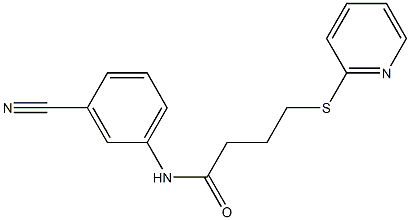 N-(3-cyanophenyl)-4-(pyridin-2-ylsulfanyl)butanamide Structure