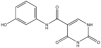 N-(3-hydroxyphenyl)-2,4-dioxo-1,2,3,4-tetrahydropyrimidine-5-carboxamide 구조식 이미지