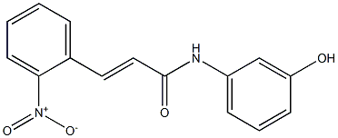 N-(3-hydroxyphenyl)-3-(2-nitrophenyl)prop-2-enamide 구조식 이미지