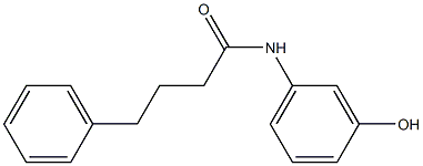 N-(3-hydroxyphenyl)-4-phenylbutanamide Structure