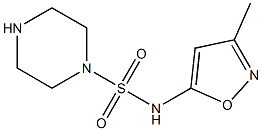 N-(3-methyl-1,2-oxazol-5-yl)piperazine-1-sulfonamide 구조식 이미지