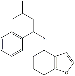 N-(3-methyl-1-phenylbutyl)-4,5,6,7-tetrahydro-1-benzofuran-4-amine Structure