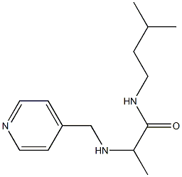 N-(3-methylbutyl)-2-[(pyridin-4-ylmethyl)amino]propanamide Structure