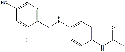 N-(4-{[(2,4-dihydroxyphenyl)methyl]amino}phenyl)acetamide Structure