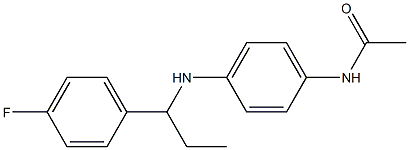 N-(4-{[1-(4-fluorophenyl)propyl]amino}phenyl)acetamide 구조식 이미지