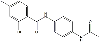 N-(4-acetamidophenyl)-2-hydroxy-4-methylbenzamide 구조식 이미지