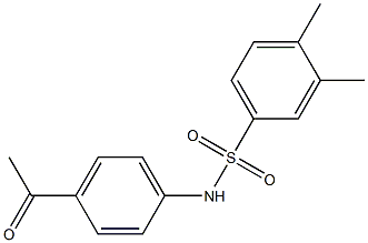 N-(4-acetylphenyl)-3,4-dimethylbenzene-1-sulfonamide 구조식 이미지