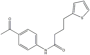 N-(4-acetylphenyl)-4-thien-2-ylbutanamide 구조식 이미지