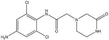 N-(4-amino-2,6-dichlorophenyl)-2-(3-oxopiperazin-1-yl)acetamide Structure