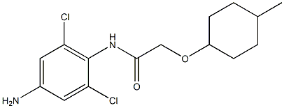 N-(4-amino-2,6-dichlorophenyl)-2-[(4-methylcyclohexyl)oxy]acetamide 구조식 이미지