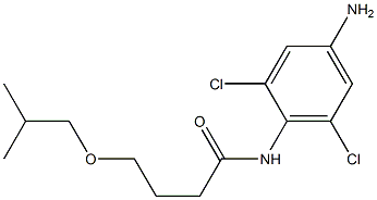 N-(4-amino-2,6-dichlorophenyl)-4-(2-methylpropoxy)butanamide 구조식 이미지