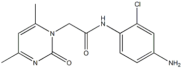 N-(4-amino-2-chlorophenyl)-2-(4,6-dimethyl-2-oxo-1,2-dihydropyrimidin-1-yl)acetamide 구조식 이미지