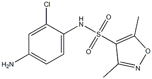 N-(4-amino-2-chlorophenyl)-3,5-dimethyl-1,2-oxazole-4-sulfonamide 구조식 이미지