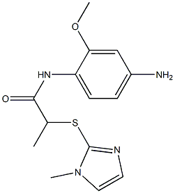 N-(4-amino-2-methoxyphenyl)-2-[(1-methyl-1H-imidazol-2-yl)sulfanyl]propanamide 구조식 이미지