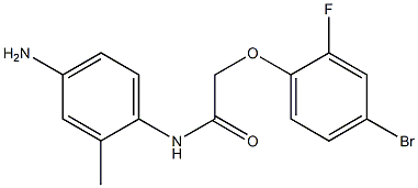 N-(4-amino-2-methylphenyl)-2-(4-bromo-2-fluorophenoxy)acetamide 구조식 이미지