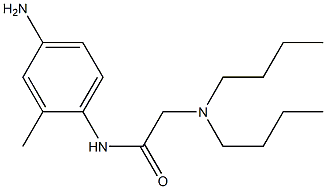 N-(4-amino-2-methylphenyl)-2-(dibutylamino)acetamide 구조식 이미지