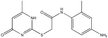 N-(4-amino-2-methylphenyl)-2-[(6-methyl-4-oxo-1,4-dihydropyrimidin-2-yl)sulfanyl]acetamide 구조식 이미지