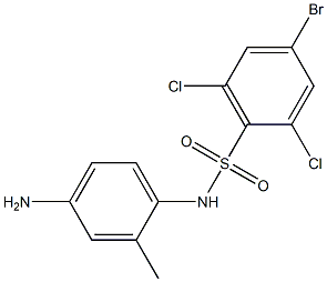 N-(4-amino-2-methylphenyl)-4-bromo-2,6-dichlorobenzene-1-sulfonamide 구조식 이미지