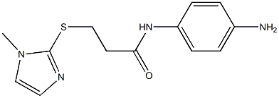 N-(4-aminophenyl)-3-[(1-methyl-1H-imidazol-2-yl)sulfanyl]propanamide 구조식 이미지