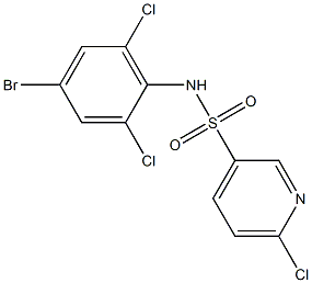 N-(4-bromo-2,6-dichlorophenyl)-6-chloropyridine-3-sulfonamide 구조식 이미지