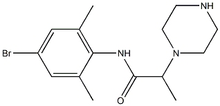 N-(4-bromo-2,6-dimethylphenyl)-2-(piperazin-1-yl)propanamide 구조식 이미지