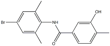 N-(4-bromo-2,6-dimethylphenyl)-3-hydroxy-4-methylbenzamide 구조식 이미지