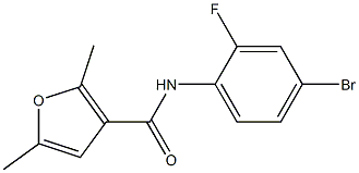 N-(4-bromo-2-fluorophenyl)-2,5-dimethyl-3-furamide 구조식 이미지