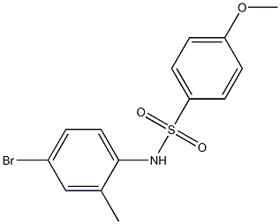 N-(4-bromo-2-methylphenyl)-4-methoxybenzene-1-sulfonamide 구조식 이미지