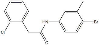 N-(4-bromo-3-methylphenyl)-2-(2-chlorophenyl)acetamide 구조식 이미지