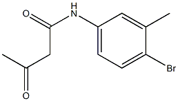 N-(4-bromo-3-methylphenyl)-3-oxobutanamide 구조식 이미지