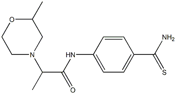 N-(4-carbamothioylphenyl)-2-(2-methylmorpholin-4-yl)propanamide 구조식 이미지