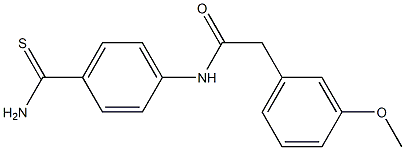 N-(4-carbamothioylphenyl)-2-(3-methoxyphenyl)acetamide 구조식 이미지