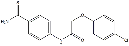 N-(4-carbamothioylphenyl)-2-(4-chlorophenoxy)acetamide 구조식 이미지