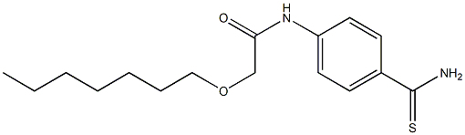 N-(4-carbamothioylphenyl)-2-(heptyloxy)acetamide 구조식 이미지