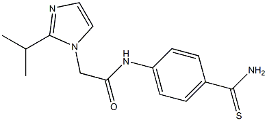 N-(4-carbamothioylphenyl)-2-[2-(propan-2-yl)-1H-imidazol-1-yl]acetamide 구조식 이미지